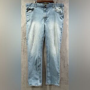 Ariat Rebar M5 Jeans Mens 42X34 Straight Leg Western Workwear Blue